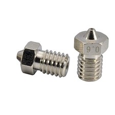 2pcs Upgrade 3D Printer Plated Wear Resistant M6 Thread Brass Nozzle 2x0.6mm picture