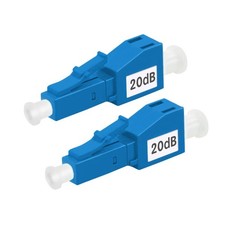 20dB Precision Single Mode LC Fiber Attenuator - Ideal for Data Transfer, 2-Pack picture
