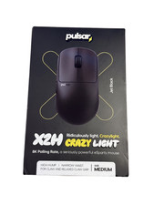 Pulsar X2H CrazyLight Medium Wireless Gaming Mouse Jet Black 8K 43g Open Box picture
