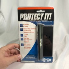 TRIPP LITE TLP4BK Protect It Surge Protector with 4 Side-Mounted Outlets *New* picture