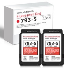 SL-793-5 Red Postage Meter Ink Cartridges 2-Pack for Pitney Bowes DM100 DM200 picture