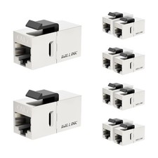 10Gbps CAT7 Coupler RJ45 Keystone Shielded Coupler 10-Pack, Ethernet Coupler, Fe picture