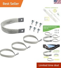 4 Pcs 40140 Engine Braided Ground Strap Starter Chasis Body Frame Grounding W... picture