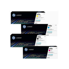 HP 410X Genuine Toner Set 4 Pack OEM CF410X CF411X CF412X CF413X Factory Sealed picture