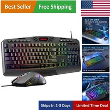 Complete RGB Backlit Gaming Keyboard and Mouse Set - Programmable & Durable picture