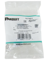 Panduit NK6X88MWH NetKey Cat6A RJ45 UTP Keystone Punchdown Jack White ~STSI picture