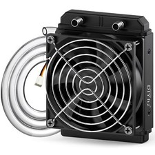 120mm Aluminum Water Cooling Radiator 12 Pipe DC12V 6.6