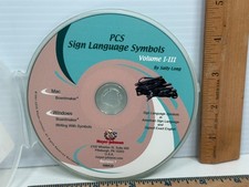 PCS Sign Language Symbols Vol 1 2 3 Writing Boardmaker Disc ONLY Mayer-Johnson picture