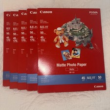 Canon Matte Photo Paper 8.5x11 PIXMA MP-101 45 LB New Package Sealed Set of 5 picture