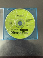 Microsoft Automap Streets Plus 1997 Edition Rare Vintage w/Code Key  picture