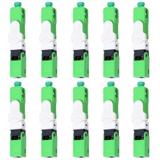 10 PCS SCAPC Singlemode Fiber Optic Cable Quick Fast Connector Adapter Plug picture