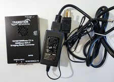 Transition Networks SGFEB1013-120 Base-TX To BASE-SX/LX Converter, Power Adapter picture
