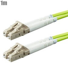 1M LC/UPC To LC/UPC Fiber Optic Multi-Mode Duplex 50/125 Patch Cable OM5 Green picture