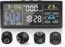 8-in-1 Advanced Tire Pressure Monitoring System with 4 External TPMS Sensors,... picture