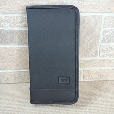 IBM Black Zippered Accessory Organizer Case Travel Pouch picture