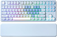 YUNZII B87 TKL Wireless Mechanical Keyboard (Blue Heart,Milk Switch) | QMK/VIA picture