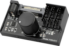 4 Pin PWM Fan Controller Hub for 6 Fans SATA DC Power with Speed Control Knob picture