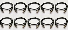 10x 2Ft CAT6 SSTP Double Shielded Gigabit Ethernet RJ45 Patch Cable Lot Black picture