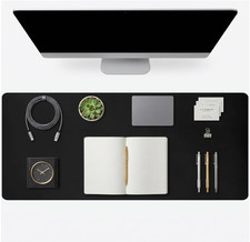 Large Leather Dual Sided Desk Pad Non-Slip Mouse Pad Office Home Writing Mat picture