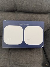 EERO  Pro  WIFI System Ac Tri Band Wi-fi Access Point - White - 2 Pack B010201 picture
