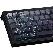 Side Print Keycaps Set 135 Keys Gradient Grey Mechanical Keyboard Keycaps picture