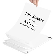 100 Sheets Thermal Printer Paper 8.5 x 11 Inch US Letter Size Safe BPA-Free |... picture
