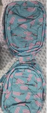 2 J World  Laptop Backpack Popsicle Print Blue Pink Fits 16