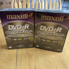 Maxell DVD+R - High Grade Video - 120 Min - 4.7 GB Two - 3 Packs- New/Sealed picture