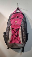 SwissGear Wenger Airflow Backpack Gray Pink Padded Mesh Laptop School Bag picture