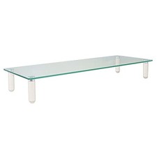 KANTEK GLASS MONITOR RISER WITH 5MM TEMPERED GLASS PLATFORM AND -  CLEAR GLASS picture
