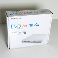 Memorex MRX-650LE Slim USB-Powered External DVD/CD Writer 8x White, NEW  Sealed picture