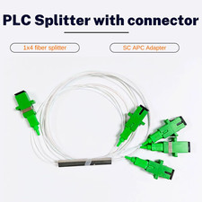 Fiber Optic PLC Splitter 1X4 SC/APC 0.9Mm Steel Tube SC APC Connector PLC Splitt picture