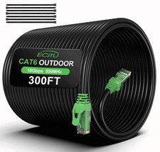 300FT Cat6 Outdoor Ethernet Cable, Direct Burial, Heavy Duty, PoE, 25 Ties picture