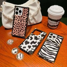 Leopard Zebra Cow Luxury Boxy Trunk Case For 11 12 13 15 16 14 17 Pro Max 16E picture