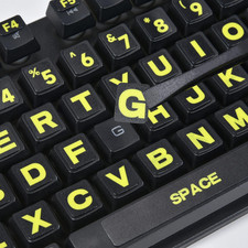 2PCS English Keyboard Stickers Large Print Letters for Laptop PC Computer | Full picture