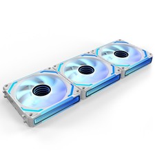 COSMIQ 120mm PC Case Fan, Infinity Mirror FDB 2000 White-3-Packs picture