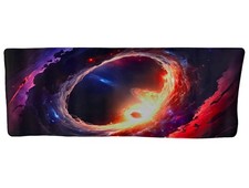 Extended Large Gaming Mouse Pad, Galaxy Space Pattern, Black Backing 31.5X 11.8 picture