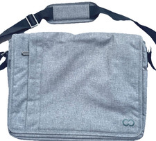 CaseCrown Campus Messenger Bag Computer Laptop School Pockets 16'' Gray Canvas picture