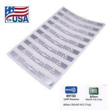US Stock 50 pcs RFID UHF Passive Smart Label Tag Sticker Antenna Alien 9640 H3 picture