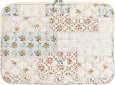 Quilted Puffy Laptop Sleeve 13 Inch Cute Padded Floral Protective Case for Lapto picture