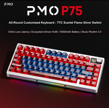 PMO P75 Customized Tri-Mode Mechanical Keyboard - Gasket Knob Dot Matrix Screen picture