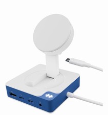 Hyper - HyperDrive Flex MagCharge 5 Port USB-C Hub with Phone Charger - Blue picture