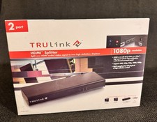 TRULink 2 Port HDMI Splitter 1080p HDCP Model 40471 Open Box Complete picture