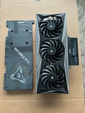 Colorful iGame RTX 3090 Ti Vulcan GPU Cooler Heatsink Fan Assembly Used picture