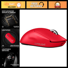 Wireless Gaming Mouse - Ultra-Lightweight, High Precision, RGB Lighting - Red picture