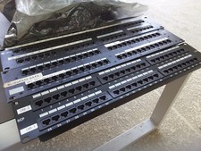 (3) AT&T AMP PATCH PANEL 48 PORT 1100CAT5 PS MODULAR JACK PANEL 557862-1 LOT $99 picture