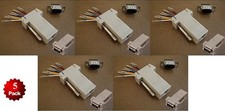5 Pack- DB9 Male to RJ45 Female Modular Adapter Plug Connector 8P8C Serial RS232 picture