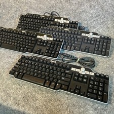 Dell Y-UK-DEL1 Multimedia USB Keyboard w/ USB Hub Lot of 4 Tested Working picture