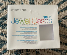 Memorex Standard Clear Plastic CD Jewel Cases, Durable, 10 Pack NEW SEALED picture
