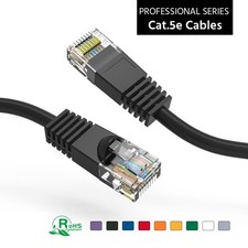 150Ft CAT5E UTP Ethernet Network Booted Cable Black picture